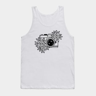 Vintage Camera Floral Tank Top